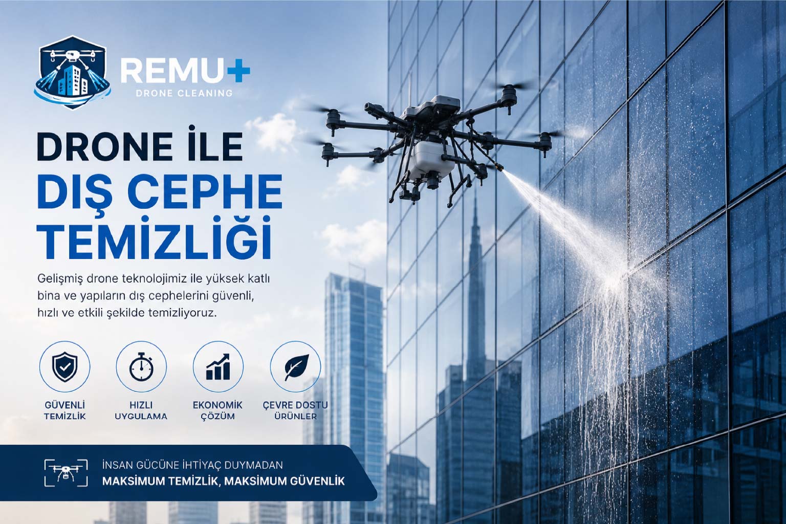 Drone İle Dış Cephe Temizliği